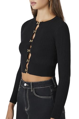 Forever 21 Women's Cropped Hook-and-Eye Sweater2