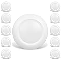 JULLISON 10 Packs 4 Inch LED Low Profile Recessed & Surface Mount Disk Light, Round, 10W, 600 Lumens, 5000K Day Light White, CRI80, DOB Design, Dimmable, ETL Listed, White