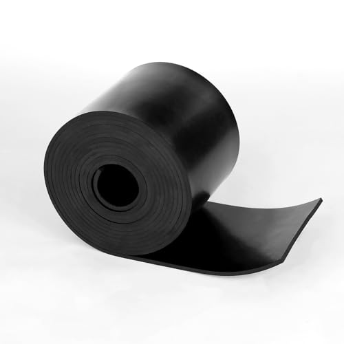 Image of WochiTV Solid Rubber Strips Rolls, 5 inch Wide x 1 /16 inch Thick x 120 inch Long Neoprene Rubber Sheets Perfect for DIY Gasket Material, Sealing, Liner, Shield, Padding, Mat