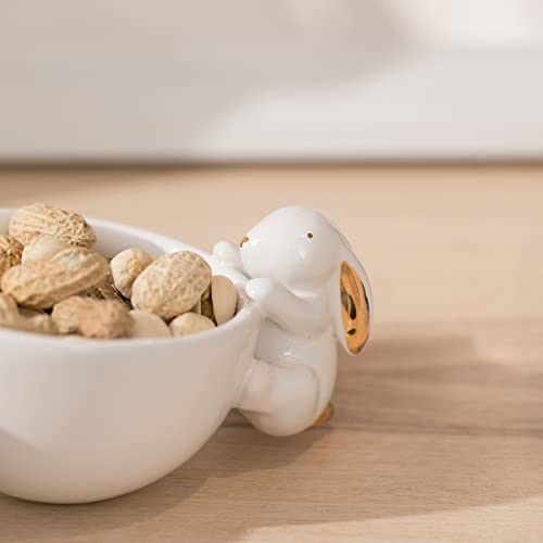 Newman House Studio Decorative Bunny Candy Dish Bowl - Home Decor Ceramic Candy Dish/Nut Dish Three Bowls Snack Bowls Easter Tabletop Decoration Home Décor 13.75 * 4 * 3 Inch #TOP3