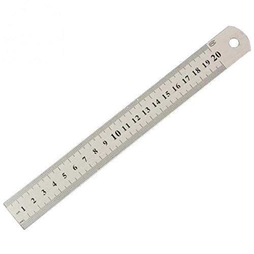 BYFRI Règle Métal Droit Règle Règle en Acier Inoxydable 20cm Rulers Set Règle Cover