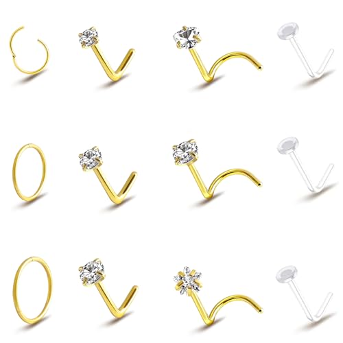 12�� ��h���� 14K �����b�L 18G �m�[�Y�����O �X�^�b�h�Z�b�g ���f�B�[�X �����Y : �m�[�Y�����O3�� & L�^�m�[�Y�X�^�b�h6�� & �N���A�m�[�Y�X�^�b�h3�� �S�[���h/�V���o�[ 316L �T�[�W�J���X�e�����X�X�`�[�� �m�[�Y�s�A�X�W���G���[