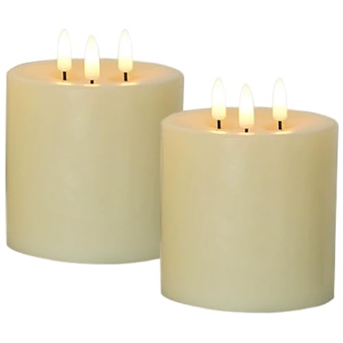 Velas sin llama LED con 3 mechas a pilas en pack de 2 unidades