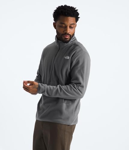 The North Face Moletom masculino Glacier Fleece 1/2 zíper, pérola