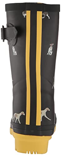 Joules Women's Rainboots Rain Boot, Black Dog, 8 #TOP2
