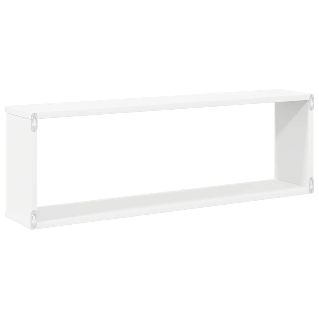 Generico Mensole Parete a Cubo 2pz Bianco 80x15x26,5cm Legno Multistrato,Mobili,Scaffalature,Scaffali e mensole per pareti,Bianco,7.88 kg,807106