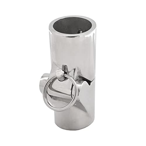 JT-HLM 316SS Marine Grade Boat Pipe Connector 1" (25mm) O.D.Tube/Pipe Handrail Fitting Folding Swivel Coupling Tube Joint Connector Tube