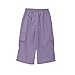 Girls Cargo Capris Summer Loose Causal Solid Drawstring Elastic Waist Cropped Pants Preppy Capri Pants with Pockets, Kid Crop Pull On Fashion Petite Size 12-14, Cool 2025 Ages 7-8 High Waist Outfits