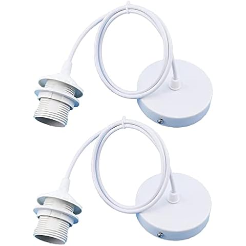 Kanyka Soporte de Techo Lámpara E27 con Cable Ajustable Cover