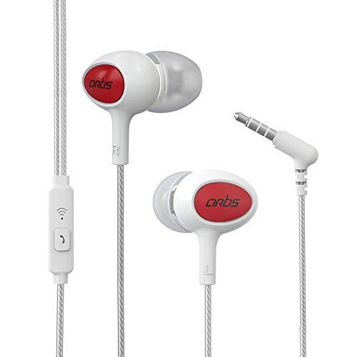Image of Artis E400M Wired in Ear Headphones with Mic (White)