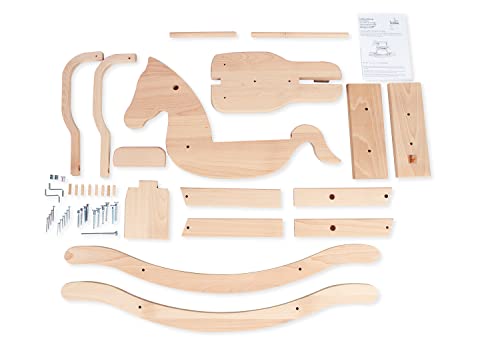 Schaukelpferd Pinolino mit Ring, aus massivem Holz, Ring abnehmbar, Umbausatz enthalten, für Kinder ab 9 Monaten, unbehandelt - Image 5
