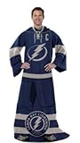 NHL Tampa Bay Lightning Adult Full Body Player Comfy Throw Blanket with Sleeves, 48