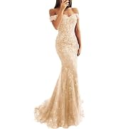 Tulle Prom Dress Long 2025 Off The Shoulder Formal Evening Party Gowns with Train Women's Mermaid...