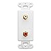 C&E CNE41435 Decora Wall Plate Insert, RCA Stereo Couplers (Red/White), 2 RCA Female, White