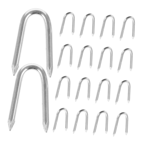Homoyoyo 200pièces u Shaped Fence Staples Pour Clôtures Métalliques Pour Jardin Et Agriculture Clous Pour Fixer Sécurité Grillages Clôtures
