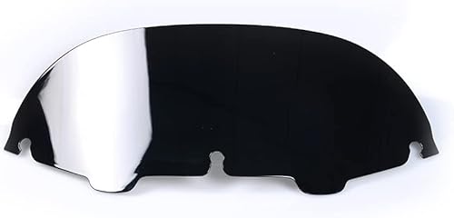 Miniatura 10 de WYNMOTO Parabrisas de acero inoxidable pulido con ranuras para parabrisas cromado compatible con Harley Touring Electra Street Glide Ultra Limited