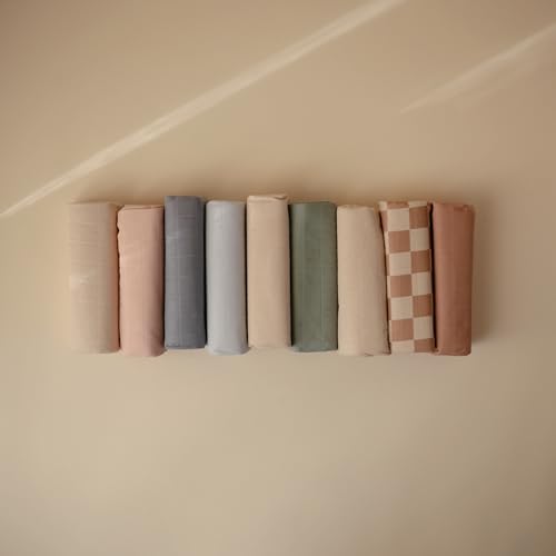 mushie Waterproof Changing Pad Liners | 100% Organic Cotton | Set of 3 (Blush Combo) - Thumbnail 3