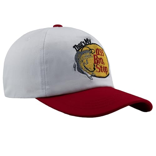 Image of That's My Ass Bro,Stop Trucker Cap Embroidery Fishing Foam Mesh Hat - Funny Naughty Snapback Truck Hat Baseball Cap