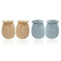 2 Paar Babyhandschuhe, Weiche Babyhandschuhe, Warme Babyhandschuhe, Baby-Fleecehandschuhe, Babyfäustlinge