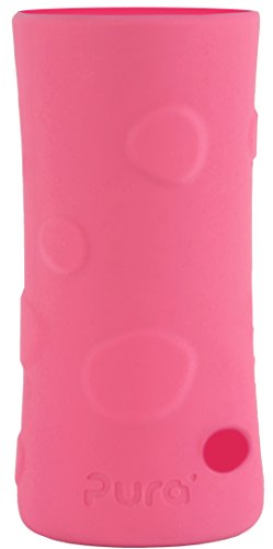Pura Kiki - Funda alta de silicona para botella (rosa)
