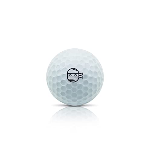 SWVL Sports Ninja Golf Ball Stamp Marker Multiple Designs Faces, Emojis Icons & More, Black, Small - Image 2