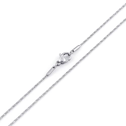 Chaîne de serpent 18 in en métal stainless robuste pour look homme et enfant
