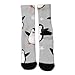 UTRSIFB Girl's Leisure Sports Socks, All Season Stockings, Soft Fashion Breathable Dress Decor Boots Socks Cute Penguin Grey