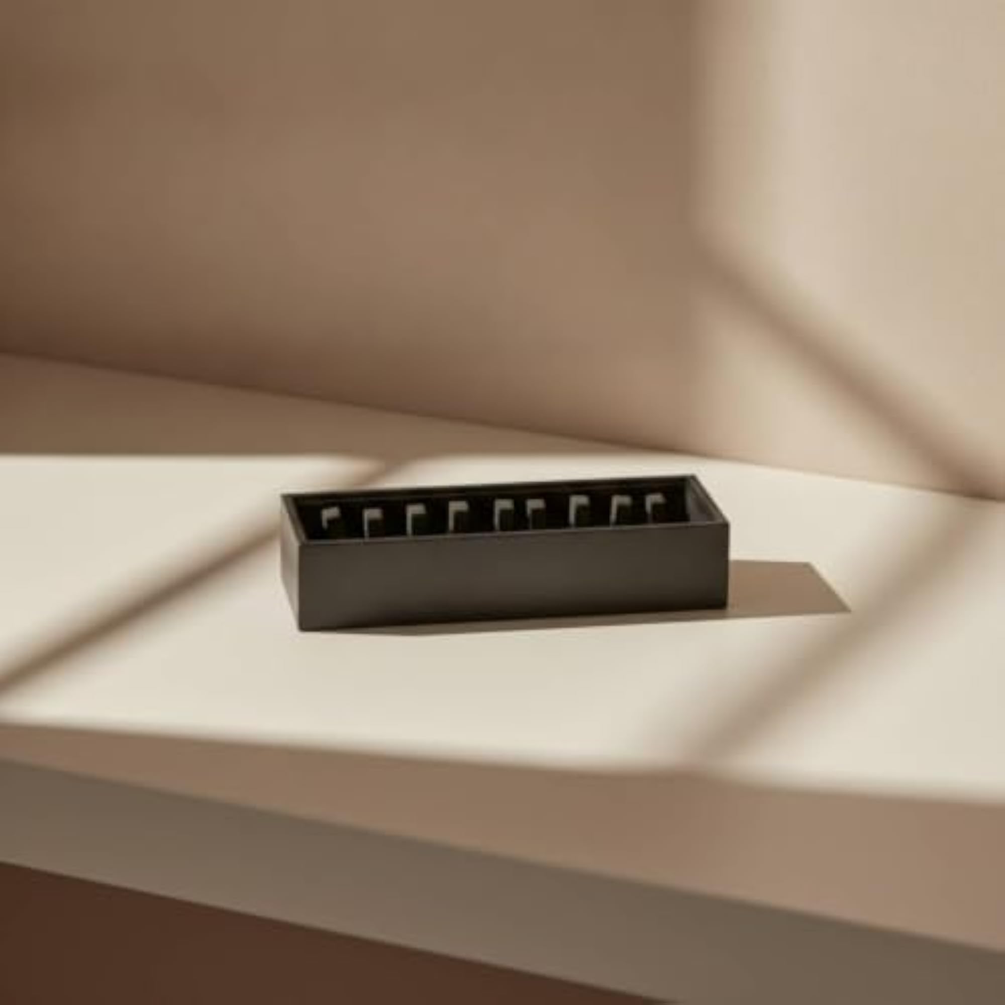 Hard-Sided Rectangular Bangle Display Box with 10 Slots