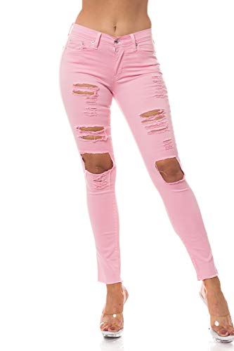 Aphrodite High Waisted Jeans for Women - Distressed Destroyed Ripped Cut Out Skinny High Waist Stretch Casual Denim Pants4