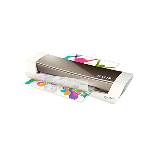 Leitz, Laminator iLAM Home Office A4, Odpwiedni do Domowego Biura, Kolor Szary, 73680089
