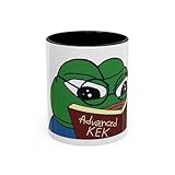 PEPE the frog Meme Advanced KEK Coffee Breakfast Mug, Gift, Christmas, Funny