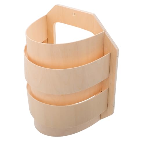 Hoement pantalla de lámpara de sauna accesorio de luz Simple lámpara decoración de carcasa de luz práctica de madera Caqui