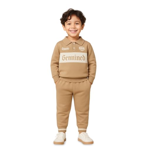 Image of Kidbea Premium Organic Cotton Winter Knitwear Set for Baby Boys | Soft Warm Pullover Sweater & Pant | Classy Comfort Outfit for Infants kids