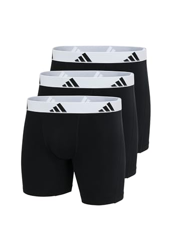 adidas Boxer Brief (3PK) - Active Flex Cotton - Bequeme Unterwäsche, 006 Black, XXL