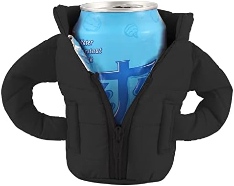 Beer Can Coolers Jacket, Beer Beverage Vest Jacket Cover, Insulated Can Cooler Sleeve for 12oz Cans, Creative Beer Coats, Beer Gifts for Men Beer Lovers Father Boyfriend