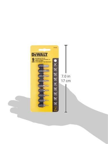 DEWALT DW2068 Hex Insert Bit Set, 9-Piece per Pack, Sold as 3 Pack, 27-Piece Total