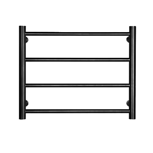 Barre porte-serviettes chauffant mural or brossé 48W en acier inoxydable pour salle de bain