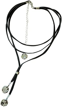 Black Suede Choker Necklace for Women Teen Girls,Boho Jewelry Layered Long Necklaces for Best Friend,XULAVA