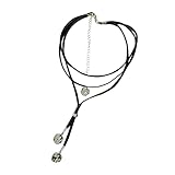 Black Suede Choker Necklace for Women Teen Girls,Boho Jewelry Layered Long Necklaces for Best Friend