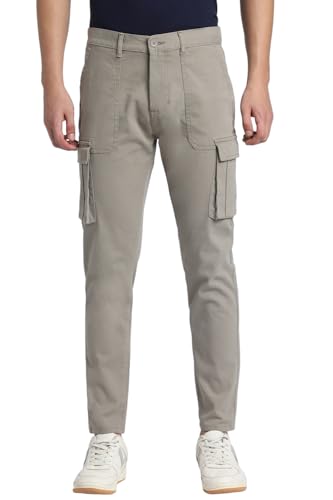 Image of Dennis Lingo Mens Cotton Lycra Mid Rise Relaxed Fit Solid Trousers