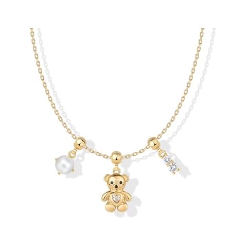 PAVOI 14K Gold Teddy Bear Pendant Necklace Cover