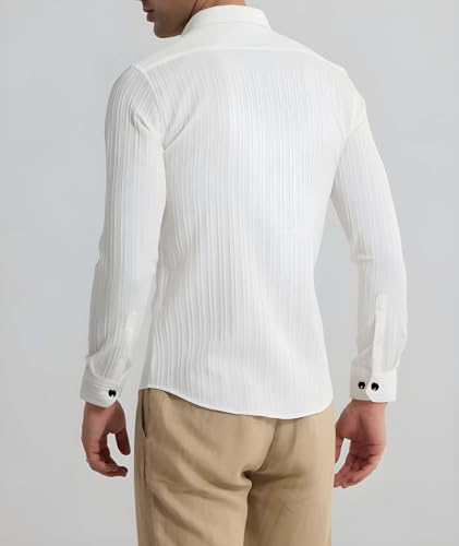 Image of Lonexo Popcorn Cotton Shirts for Men || Casual Shirt for Men || Men Stylish Full Sleeve Shirt || Men Fancy Shirt || Men Full Sleeve Shirt || Plain Shirts for Men