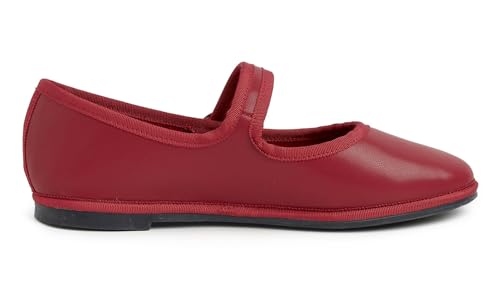 FEVERSOLE Women's Soft Classic Mary Jane Memory Foam Cushioned Comfort Round Toe Metal Buckle Flats Walking Shoes4