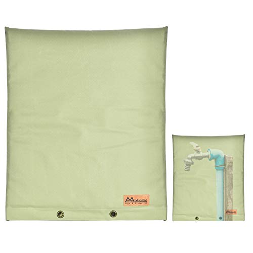 Mixhomic Insulated Cover Pouch for Winter, Backflow Insulation Cover for Winter Pipe Freeze Protection, Backflow Cover Outdoor, Winterizing Backflow Preventers (16'' W x 20'' H)