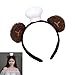 DLOULP Soft Plush Chefs Hat Bear Ears Headbands Fashion Hair Decoration Hairpiece for Role Play Costume Parties Accessory Hair Accessory