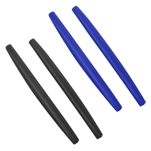 Image of BLAZERBUCK Replacement Temple Sleeves Ear Socks for Oakley Whisker /Juliet /A Wire Sunglass - Black + Blue