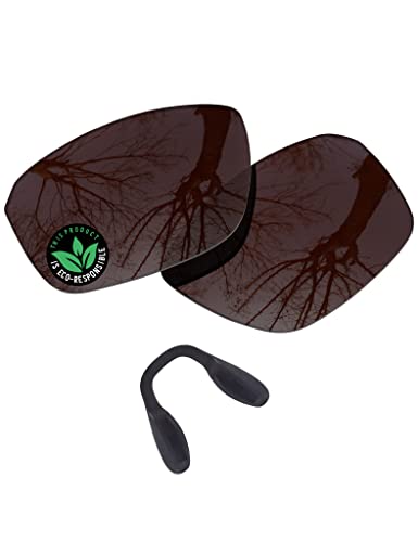 Image of Raydi Polycarbonate Replacement Lenses & Nosepads for Oakley Split Shot OO9416 Rectangular Sunglasses