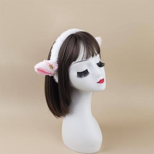 Schaf, Tierkostüm, Zubehör, Stirnband, Schwanz, Rock, Halloween, Lamm, Outfit für Damen, Mädchen, Halloween, Cosplay, niedliches Schaf-Stirnband, Schwarze Ohren ohneB, One size
