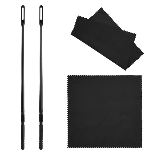 2 Sets Flute Cleaning Rod and Cloth, Flute Cleaning Kit,