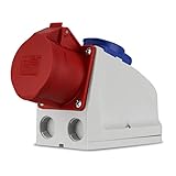 cee steckdose abschließbar Technische Details des CEE Steckers für Wandmontage: 230V~/400V~, 50Hz, 16A. Abmessungen (HxBxT): 132 x 84 x 175 mm, Gewicht: 392g, Farbe: blau-rot